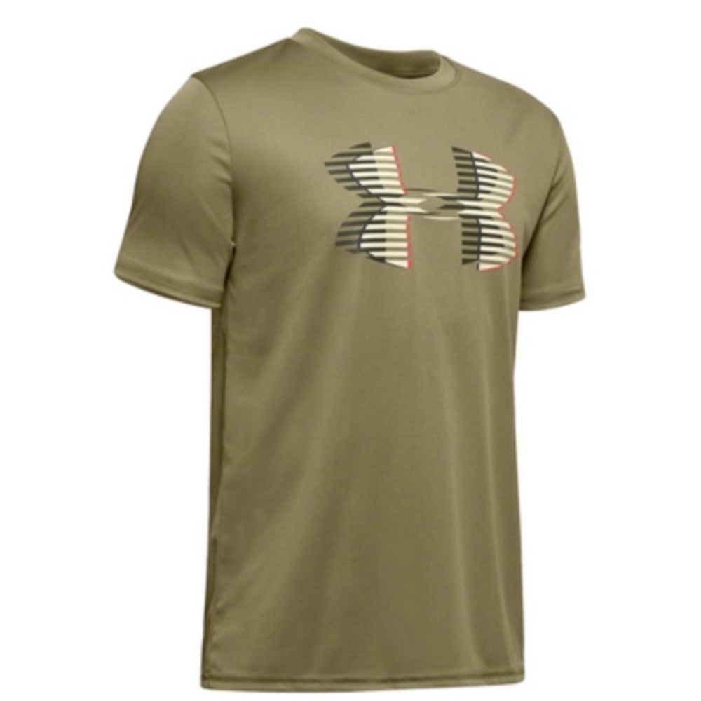 NEW Under Armour Boys Olive Green Tee